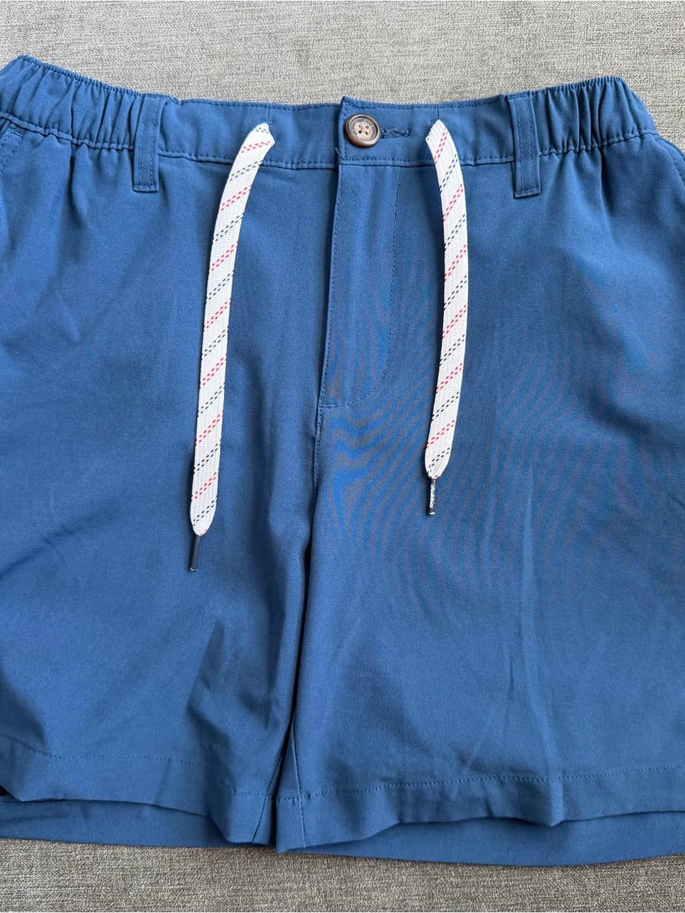 chubbies Blue Swim Hybrid Shorts with White Drawstring